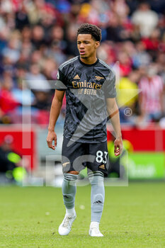 2022-09-18 - Ethan Nwaneri (83) of Arsenal during the Premier League match between Brentford and Arsenal at Gtech Community Stadium, Brentford, England on 18 September 2022. Photo Nigel Keene / ProSportsImages / DPPI - FOOTBALL - ENGLISH CHAMP - BRENTFORD V ARSENAL - ENGLISH PREMIER LEAGUE - SOCCER