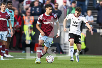 2022-10-09 - West Ham United midfielder Lucas Paqueta during the English championship Premier League football match between West Ham United and Fulham on October 9, 2022 at the London Stadium in London, England - FOOTBALL - ENGLISH CHAMP - WEST HAM V FULHAM - ENGLISH PREMIER LEAGUE - SOCCER