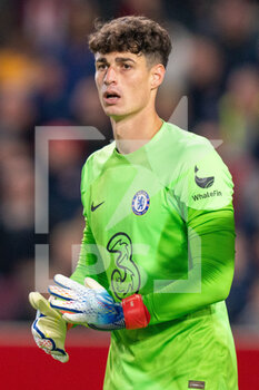 2022-10-19 - Chelsea goalkeeper Kepa Arrizabalaga during the English championship Premier League football match between Brentford and Chelsea on October 19, 2022 at Gtech Community Stadium in Brentford, England - FOOTBALL - ENGLISH CHAMP - BRENTFORD V CHELSEA - ENGLISH PREMIER LEAGUE - SOCCER