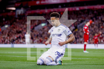 2022-10-29 - Rodrigo of Leeds celebrates his goal 0-1 during the English championship Premier League football match between Liverpool and Leeds United on October 29, 2022 at Anfield stadium in Liverpool, England - FOOTBALL - ENGLISH CHAMP - LIVERPOOL V LEEDS - ENGLISH PREMIER LEAGUE - SOCCER
