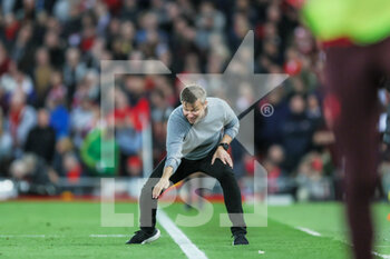 2022-10-29 - Leeds United Manager Jesse Marsch during the English championship Premier League football match between Liverpool and Leeds United on October 29, 2022 at Anfield stadium in Liverpool, England - FOOTBALL - ENGLISH CHAMP - LIVERPOOL V LEEDS - ENGLISH PREMIER LEAGUE - SOCCER