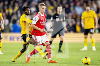 2022-11-12 - Arsenal defender Oleksandr Zinchenko (35) and Boubacar Traore of Wolverhampton during the English championship Premier League football match between Wolverhampton Wanderers and Arsenal on November 12, 2022 at Molineux stadium in Wolverhampton, England - FOOTBALL - ENGLISH CHAMP - WOLVERHAMPTON V ARSENAL - ENGLISH PREMIER LEAGUE - SOCCER