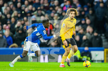 2022-12-26 - Wolves Rayan Ait-Nouri runs past Everton's Idrissa Gana Gueye during the English championship Premier League football match between Everton and Wolverhampton Wanderers on December 26, 2022 at Goodison Park in Liverpool, England - FOOTBALL - ENGLISH CHAMP - EVERTON V WOLVERHAMPTON - ENGLISH PREMIER LEAGUE - SOCCER