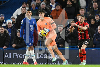 2022-12-27 - Chelsea goalkeeper Kepa Arrizabalaga during the English championship Premier League football match between Chelsea and Bournemouth on December 27, 2022 at Stamford Bridge in London, England - FOOTBALL - ENGLISH CHAMP - CHELSEA V BOURNEMOUTH - ENGLISH PREMIER LEAGUE - SOCCER