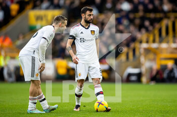 2022-12-31 - Manchester United midfielder Bruno Fernandes during the English championship Premier League football match between Wolverhampton Wanderers and Manchester United on 31 December 2022 at Molineux stadium in Wolverhampton, England - FOOTBALL - ENGLISH CHAMP - WOLVERHAMPTON V MANCHESTER UNITED - ENGLISH PREMIER LEAGUE - SOCCER