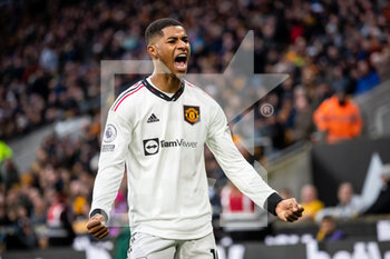 2022-12-31 - Manchester United forward Marcus Rashford during the English championship Premier League football match between Wolverhampton Wanderers and Manchester United on 31 December 2022 at Molineux stadium in Wolverhampton, England - FOOTBALL - ENGLISH CHAMP - WOLVERHAMPTON V MANCHESTER UNITED - ENGLISH PREMIER LEAGUE - SOCCER