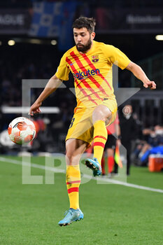 2022-02-24 - Barcelona's defender Jordi Alba in action  - SSC NAPOLI VS FC BARCELLONA - UEFA EUROPA LEAGUE - SOCCER