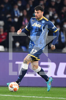 2022-02-24 - Napoli's forward Andrea Petagna in action  - SSC NAPOLI VS FC BARCELLONA - UEFA EUROPA LEAGUE - SOCCER
