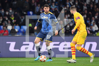 2022-02-24 - Napoli's forward Andrea Petagna in action  - SSC NAPOLI VS FC BARCELLONA - UEFA EUROPA LEAGUE - SOCCER