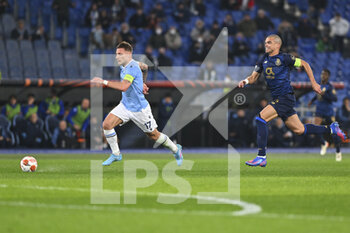 2022-02-24 - Ciro Immobile of SS LAZIO in action during the Knockout Round Play-Offs Leg Two - UEFA Europa League between SS Lazio and FC Porto at Stadio Olimpico on 24th of February, 2022 in Rome, Italy. - SS LAZIO VS FC PORTO - UEFA EUROPA LEAGUE - SOCCER