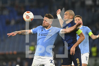2022-02-24 - Sergej Milinković-Savić of SS LAZIO and Pepe of F.C. Porto in action during the Knockout Round Play-Offs Leg Two - UEFA Europa League between SS Lazio and FC Porto at Stadio Olimpico on 24th of February, 2022 in Rome, Italy. - SS LAZIO VS FC PORTO - UEFA EUROPA LEAGUE - SOCCER