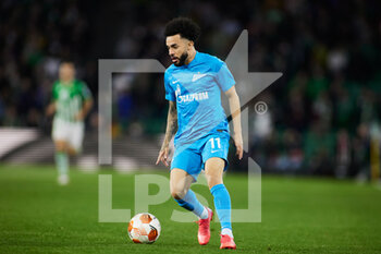 2022-02-24 - Claudinho Rodrigues of Zenit during the UEFA Europa League, Play-off, 2nd leg football match between Real Betis and Zenit on February 24, 2022 at Ramon Sanchez-Pizjuan stadium in Sevilla, Spain - REAL BETIS VS ZENIT - UEFA EUROPA LEAGUE - SOCCER