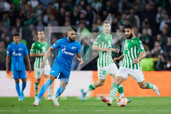 2022-02-24 - Wendel Valle da Silva of Zenit and Nabil Fekir of Real Betis during the UEFA Europa League, Play-off, 2nd leg football match between Real Betis and Zenit on February 24, 2022 at Ramon Sanchez-Pizjuan stadium in Sevilla, Spain - REAL BETIS VS ZENIT - UEFA EUROPA LEAGUE - SOCCER