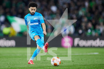 2022-02-24 - Claudinho Rodrigues of Zenit during the UEFA Europa League, Play-off, 2nd leg football match between Real Betis and Zenit on February 24, 2022 at Ramon Sanchez-Pizjuan stadium in Sevilla, Spain - REAL BETIS VS ZENIT - UEFA EUROPA LEAGUE - SOCCER
