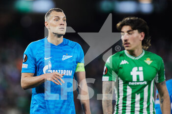 2022-02-24 - Artem Dzyuba of Zenit during the UEFA Europa League, Play-off, 2nd leg football match between Real Betis and Zenit on February 24, 2022 at Ramon Sanchez-Pizjuan stadium in Sevilla, Spain - REAL BETIS VS ZENIT - UEFA EUROPA LEAGUE - SOCCER