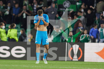 2022-02-24 - Aleksandr Erokhin of Zenit reacts during the UEFA Europa League, Play-off, 2nd leg football match between Real Betis and Zenit on February 24, 2022 at Ramon Sanchez-Pizjuan stadium in Sevilla, Spain - REAL BETIS VS ZENIT - UEFA EUROPA LEAGUE - SOCCER