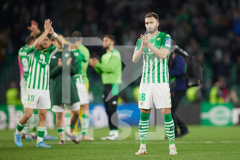 2022-02-24 - German Pezzella of Real Betis celebrates after the UEFA Europa League, Play-off, 2nd leg football match between Real Betis and Zenit on February 24, 2022 at Ramon Sanchez-Pizjuan stadium in Sevilla, Spain - REAL BETIS VS ZENIT - UEFA EUROPA LEAGUE - SOCCER