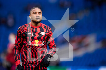 2022-02-24 - Christopher Nkunku of RB Leipzig warms up prior the UEFA Europa League, Play-off, 2nd leg football match between Real Sociedad and RB Leipzig on February 24, 2022 at Anoeta stadium in San Sebastian, Spain - REAL SOCIEDAD VS RB LEIPZIG - UEFA EUROPA LEAGUE - SOCCER