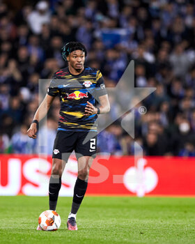 2022-02-24 - Mohamed Simakan of RB Leipzig during the UEFA Europa League, Play-off, 2nd leg football match between Real Sociedad and RB Leipzig on February 24, 2022 at Anoeta stadium in San Sebastian, Spain - REAL SOCIEDAD VS RB LEIPZIG - UEFA EUROPA LEAGUE - SOCCER
