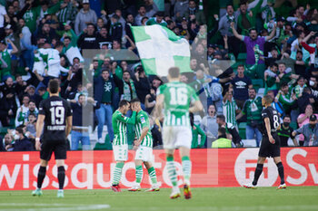 2022-03-09 - Nabil Fekir of Real Betis celebrates a goal 1-1 during the UEFA Europa League, Round of 16, 1st leg football match between Real Betis and Eintracht Frankfurt on March 9, 2022 at Benito Villamarin stadium in Sevilla, Spain - REAL BETIS VS EINTRACHT FRANKFURT - UEFA EUROPA LEAGUE - SOCCER