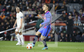 2022-03-10 - Sergino Dest of Barcelona during the UEFA Europa League, Round of 16, 1st leg football match between FC Barcelona and Galatasaray on March 10, 2022 at Camp Nou stadium in Barcelona, Spain - FC BARCELONA VS GALATASARAY - UEFA EUROPA LEAGUE - SOCCER