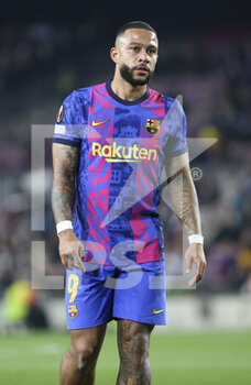 2022-03-10 - Memphis Depay of Barcelona during the UEFA Europa League, Round of 16, 1st leg football match between FC Barcelona and Galatasaray on March 10, 2022 at Camp Nou stadium in Barcelona, Spain - FC BARCELONA VS GALATASARAY - UEFA EUROPA LEAGUE - SOCCER
