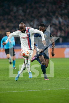 2022-03-17 - Moussa Dembele of Olympique Lyonnais during the UEFA Europa League, Round of 16, 2nd leg football match between Olympique Lyonnais (Lyon) and FC Porto on March 17, 2022 at Groupama stadium in Decines-Charpieu near Lyon, France - OLYMPIQUE LYONNAIS VS FC PORTO - UEFA EUROPA LEAGUE - SOCCER