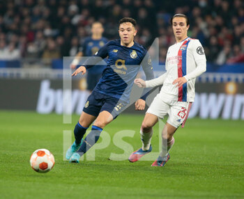 2022-03-17 - Pepe’ of Fc Porto and Maxence Caqueret of Olympique Lyonnais during the UEFA Europa League, Round of 16, 2nd leg football match between Olympique Lyonnais (Lyon) and FC Porto on March 17, 2022 at Groupama stadium in Decines-Charpieu near Lyon, France - OLYMPIQUE LYONNAIS VS FC PORTO - UEFA EUROPA LEAGUE - SOCCER