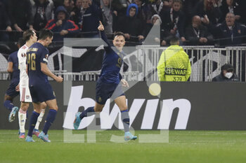 2022-03-17 - PEPE of Porto celebrate score a goal during the UEFA Europa League, Round of 16, 2nd leg football match between Olympique Lyonnais (Lyon) and FC Porto on March 17, 2022 at Groupama stadium in Decines-Charpieu near Lyon, France - OLYMPIQUE LYONNAIS (LYON, OL) VS FC PORTO - UEFA EUROPA LEAGUE - SOCCER