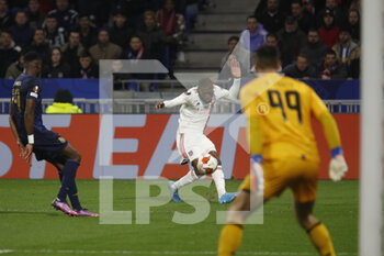 2022-03-17 - Karl TOKO EKAMBI of Lyon and Chancel MBEMBA of Porto and Diogo COSTA of Porto during the UEFA Europa League, Round of 16, 2nd leg football match between Olympique Lyonnais (Lyon) and FC Porto on March 17, 2022 at Groupama stadium in Decines-Charpieu near Lyon, France - OLYMPIQUE LYONNAIS (LYON, OL) VS FC PORTO - UEFA EUROPA LEAGUE - SOCCER
