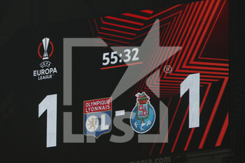 2022-03-17 - 1-1 during the UEFA Europa League, Round of 16, 2nd leg football match between Olympique Lyonnais (Lyon) and FC Porto on March 17, 2022 at Groupama stadium in Decines-Charpieu near Lyon, France - OLYMPIQUE LYONNAIS (LYON, OL) VS FC PORTO - UEFA EUROPA LEAGUE - SOCCER