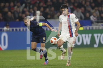 2022-03-17 - Lucas PAQUETA of Lyon and PEPE of Porto and Chancel MBEMBA of Porto during the UEFA Europa League, Round of 16, 2nd leg football match between Olympique Lyonnais (Lyon) and FC Porto on March 17, 2022 at Groupama stadium in Decines-Charpieu near Lyon, France - OLYMPIQUE LYONNAIS (LYON, OL) VS FC PORTO - UEFA EUROPA LEAGUE - SOCCER