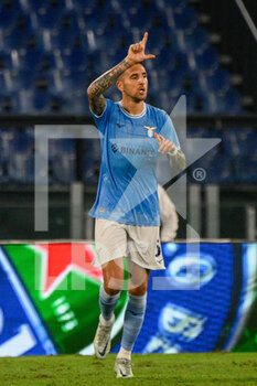 2022-09-08 - Matias Vecino (SS Lazio) celebrates after scoring goal 3-0 during the UEFA Europa League 2022-2023 football match between SS Lazio and Feyenoord at The Olympic Stadium in Rome on 08 September 2022. - SS LAZIO VS FEYENOORD - UEFA EUROPA LEAGUE - SOCCER