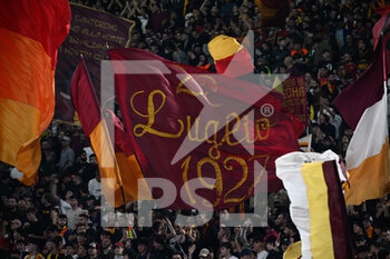 2022-11-03 - AS Roma fans during the UEFA Europa League 2022-2023 football match between AS Roma and PFC Ludogorets at The Olympic Stadium in Rome on November 03, 2022. - AS ROMA VS PFC LUDOGORETS - UEFA EUROPA LEAGUE - SOCCER