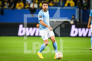 2022-09-15 - Moustafa ZEIDAN of Malmo during the UEFA Europa League, Group D football match between Royale Union Saint Gilloise and Malmo FF on September 15, 2022 at The King Power At Den Dreef Stadium in Louvain, Belgium - FOOTBALL - EUROPA LEAGUE - SAINT GILLOISE V MALMO - UEFA EUROPA LEAGUE - SOCCER