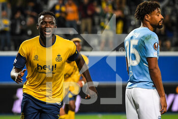 2022-09-15 - Victor BONIFACE of Royale Union Saint Gilloise celebrates his goal during the UEFA Europa League, Group D football match between Royale Union Saint Gilloise and Malmo FF on September 15, 2022 at The King Power At Den Dreef Stadium in Louvain, Belgium - FOOTBALL - EUROPA LEAGUE - SAINT GILLOISE V MALMO - UEFA EUROPA LEAGUE - SOCCER