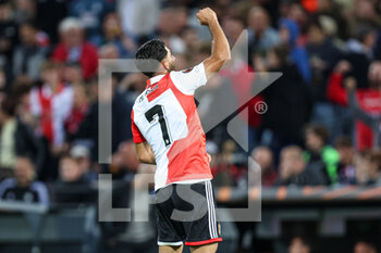 2022-09-15 - Alireza Jahanbakhsh of Feyenoord celebrates the fifth goal during the UEFA Europa League match between Feyenoord and SK Sturm Graz at de Kuip on September 15, 2022 in Rotterdam, Netherlands - FOOTBALL - EUROPA LEAGUE - FEYENOORD V STURM GRAZ - UEFA EUROPA LEAGUE - SOCCER
