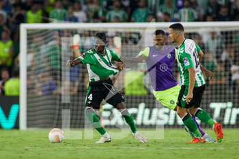 2022-09-15 - Paul Akouokou of Real Betis during the UEFA Europa League, Group C, match between Real Betis an Ludogorets at Benito Villamarin Stadium on September 15, 2022 in Sevilla, Spain. Photo Joaquin Corchero / SpainDPPI / DPPI - FOOTBALL - EUORPA LEAGUE - REAL BETIS V LUDOGORETS - UEFA EUROPA LEAGUE - SOCCER