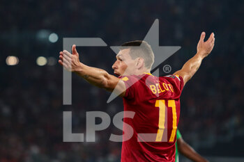 06/10/2022 - Roma, Italy 6th October 2022: Andrea Belotti of AS Roma gestures during the UEFA Europa League 202223 football match between AS Roma vs Real Betis at the Olimpico stadium - UEFA EUROPA LEAGUE 2022/23 FOOTBALL MATCH AS ROMA VS REAL BETIS - UEFA EUROPA LEAGUE - CALCIO
