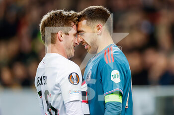 06/10/2022 - Orkun Kokcu of Feyenoord, Anders Dreyer of Midtjylland during the UEFA Europa League, Group F football match between FC Midtjylland and Feyenoord on October 6, 2022 at Messecenter Herning Arena in Herning, Denmark - FOOTBALL - EUROPA LEAGUE - MIDTJYLLAND V FEYENOORD - UEFA EUROPA LEAGUE - CALCIO