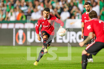 06/10/2022 - Cristiano Ronaldo (7) of Manchester United takes a freekick during the UEFA Europa League, Group E football match between AC Omonia and Manchester United on October 6, 2022 at GSP Stadium in Strovolos near Nicosia, Cyprus - FOOTBALL - EUROPA LEAGUE - OMONIA V MANCHESTER UNITED - UEFA EUROPA LEAGUE - CALCIO