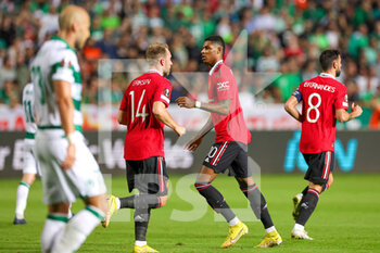06/10/2022 - Marcus Rashford (10) of Manchester United celebrates his goal 1-1 during the UEFA Europa League, Group E football match between AC Omonia and Manchester United on October 6, 2022 at GSP Stadium in Strovolos near Nicosia, Cyprus - FOOTBALL - EUROPA LEAGUE - OMONIA V MANCHESTER UNITED - UEFA EUROPA LEAGUE - CALCIO