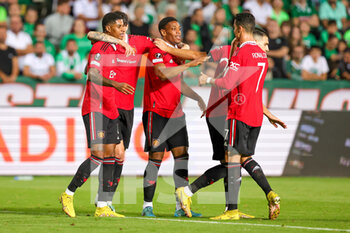 06/10/2022 - Anthony Martial (9) of Manchester United celebrates his goal 1-2 during the UEFA Europa League, Group E football match between AC Omonia and Manchester United on October 6, 2022 at GSP Stadium in Strovolos near Nicosia, Cyprus - FOOTBALL - EUROPA LEAGUE - OMONIA V MANCHESTER UNITED - UEFA EUROPA LEAGUE - CALCIO