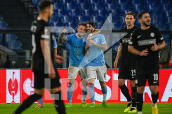 2022-10-13 - Ciro Immobile (SS Lazio) and Luis Alberto (SS Lazio) celebrates after scoring the goal 1-0 during the UEFA Europa League 2022-2023 football match between SS Lazio and Sturm Graz at The Olympic Stadium in Rome on 13 October 2022. - SS LAZIO VS STURM GRAZ - UEFA EUROPA LEAGUE - SOCCER