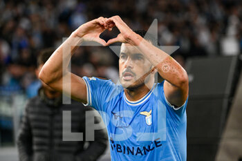 2022-10-13 - Pedro (SS Lazio) celebrates after scoring the goal 2-1 during the UEFA Europa League 2022-2023 football match between SS Lazio and Sturm Graz at The Olympic Stadium in Rome on 13 October 2022. - SS LAZIO VS STURM GRAZ - UEFA EUROPA LEAGUE - SOCCER