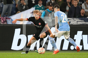 2022-10-27 - Gustav Isaksen (FC Midtjylland) during the UEFA Europa League 2022-2023 football match between SS Lazio and FC Midtjylland at The Olympic Stadium in Rome on 27 October 2022. - SS LAZIO VS FC MIDTJYLLAND - UEFA EUROPA LEAGUE - SOCCER