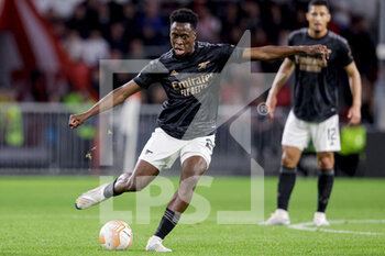 2022-10-27 - Albert Sambi Lokonga of Arsenal during the UEFA Europa League, Group A football match between PSV Eindhoven and Arsenal FC on October 27, 2022 at Philips Stadion in Eindhoven, Netherlands - FOOTBALL - EUROPA LEAGUE - PSV V ARSENAL - UEFA EUROPA LEAGUE - SOCCER