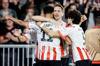 2022-10-27 - Luuk de Jong of PSV Eindhoven celebrates his goal 2-0 during the UEFA Europa League, Group A football match between PSV Eindhoven and Arsenal FC on October 27, 2022 at Philips Stadion in Eindhoven, Netherlands - FOOTBALL - EUROPA LEAGUE - PSV V ARSENAL - UEFA EUROPA LEAGUE - SOCCER