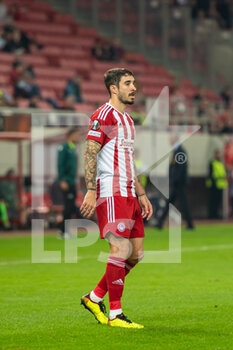 2022-11-03 - SIME VRSALJKO of Olympiacos FC during the UEFA Europa League group G match between Olympiacos FC and FC Nantes at the Karaiskakis Stadium on November 3, 2022 in Athens, Greece - OLYMPIACOS VS NANTES - UEFA EUROPA LEAGUE - SOCCER