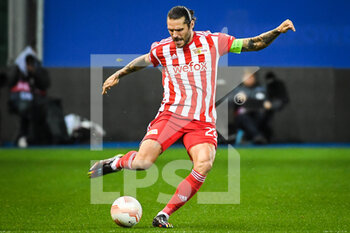 2022-11-03 - Christopher TRIMMEL of Union Berlin during the UEFA Europa League, Group D football match between Royale Union Saint-Gilloise and 1. FC Union Berlin on November 3, 2022 at King Power at Den Dreef in Leuven, Belgium - FOOTBALL - EUROPA LEAGUE - UNION SAINT GILLOISE V UNION BERLIN - UEFA EUROPA LEAGUE - SOCCER
